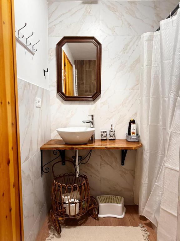 Koupelna v ubytování CASA DI MONTAGNA BnB -ROXY