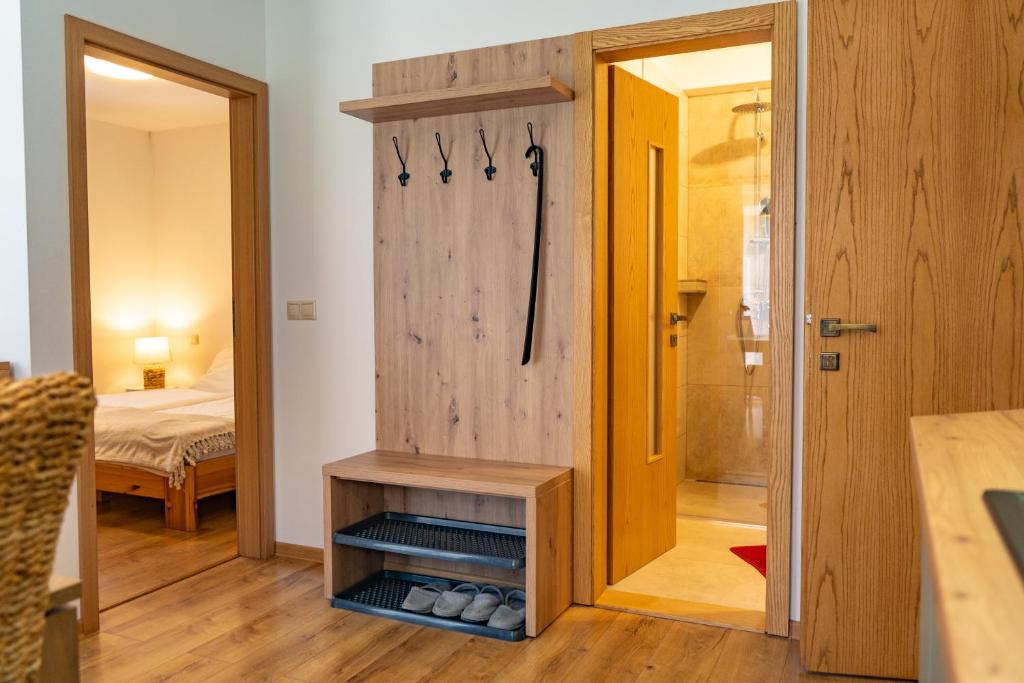 Postel nebo postele na pokoji v ubytování Apartmány Bobrík