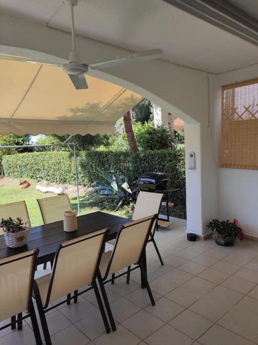 A garden outside Sun 'n Sand, dream it in Possidi