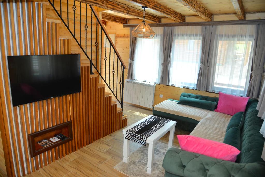 TV a/nebo společenská místnost v ubytování Zagrad Homes in Zabljak
