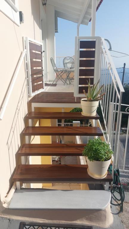 Balkón nebo terasa v ubytování Anemos Apartment