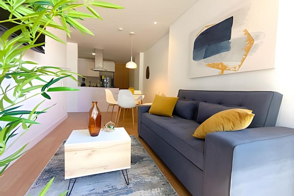 Χώρος καθιστικού στο Confort con 2 habitaciones,Balcón,Parking, Usaquén