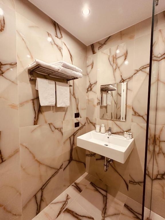 Koupelna v ubytování Azul Rooms Tirana