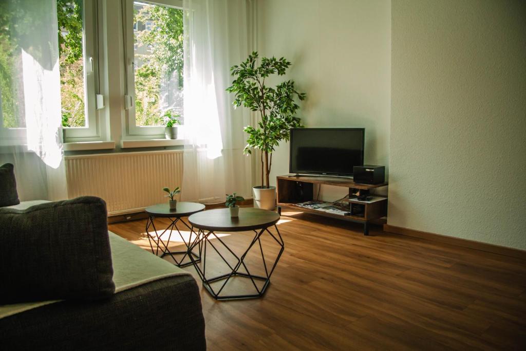 Et tv og/eller underholdning på Ferienwohnung Zentrum - Albert