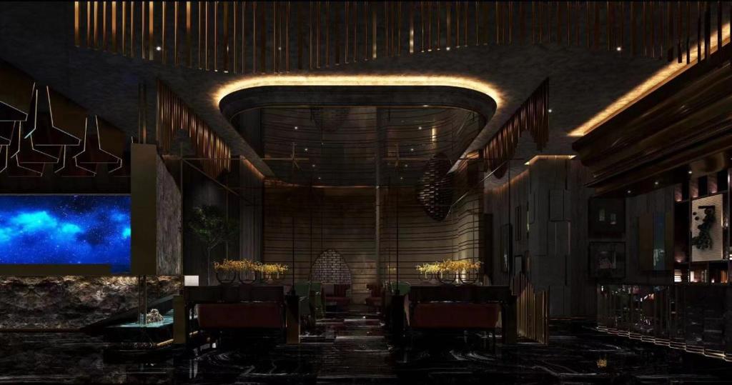 TV a/nebo společenská místnost v ubytování Eastern Casa Hotel Yiwu