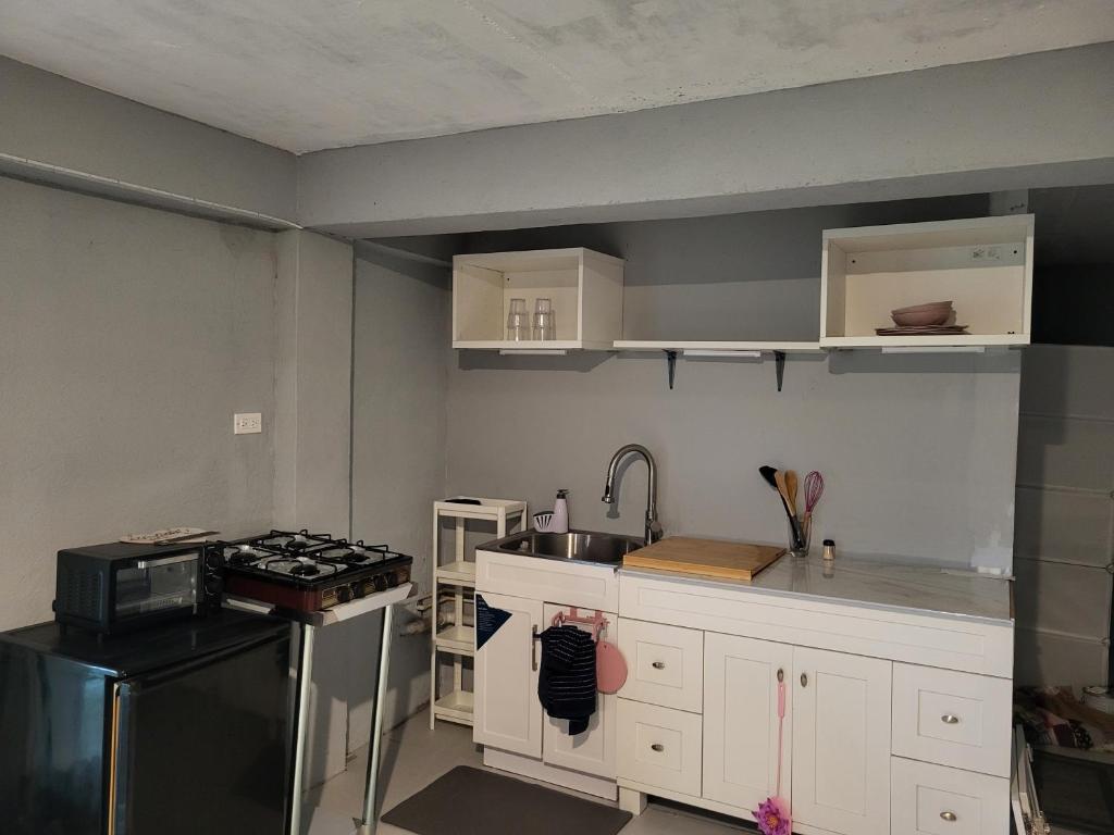 Kuchyň nebo kuchyňský kout v ubytování Diamond Villa