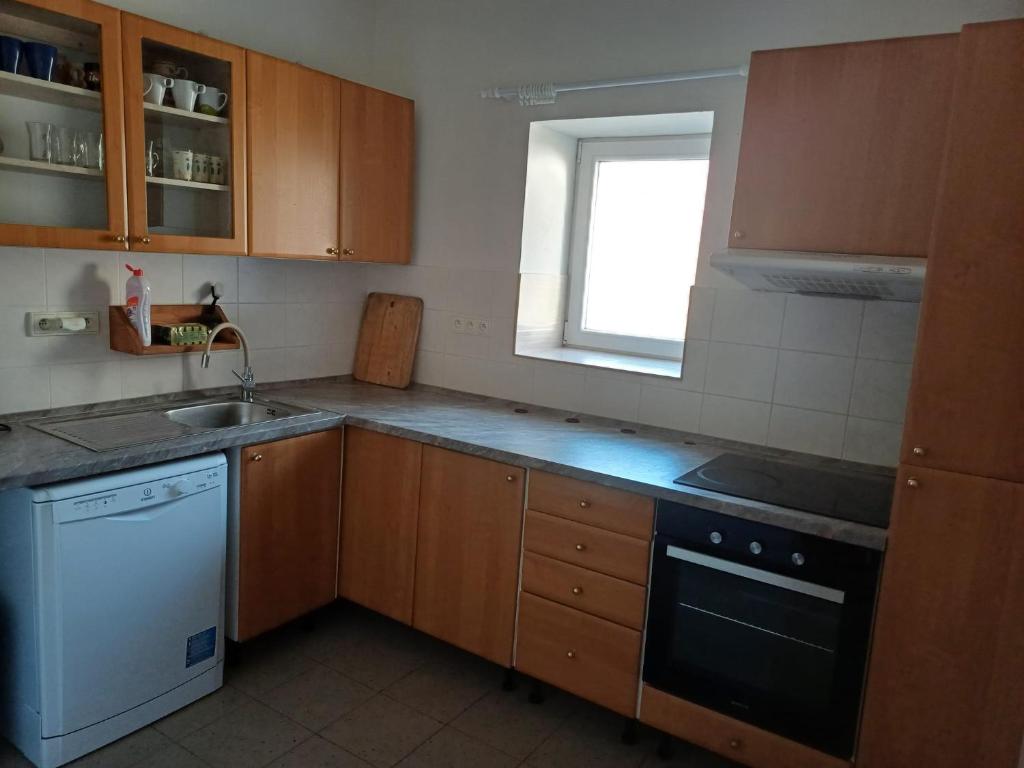 Kuchyň nebo kuchyňský kout v ubytování Apartmán Silvie
