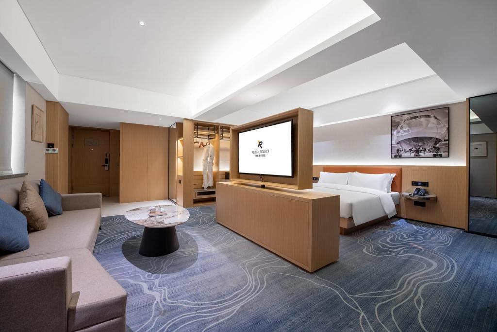 Posezení v ubytování Rezen Select Hotel guagnzhou Baiyun International Airport T2 Canton Fair Certificate Application & Free Shuttle