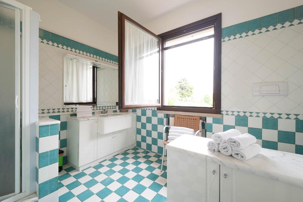 Koupelna v ubytování Agriturismo Bortolino