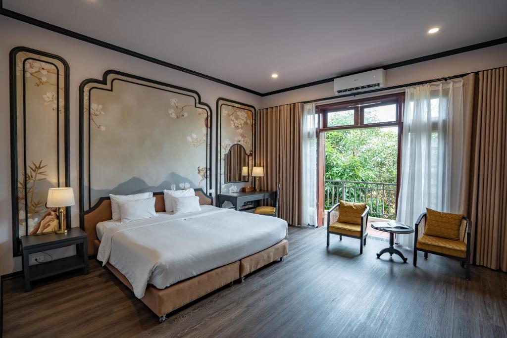 Postel nebo postele na pokoji v ubytování Tuan Chau Resort Ha Long