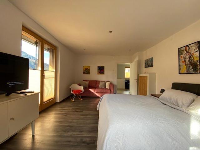 Postel nebo postele na pokoji v ubytování Ferienhaus Sunseitn mit Ruhe und Unabhängigkeit
