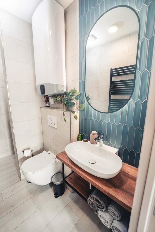 Koupelna v ubytování Apartmány Zelnice Velké Pavlovice