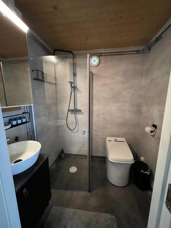 Koupelna v ubytování Luxury off grid house