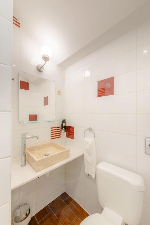 Koupelna v ubytování Hotel Barry