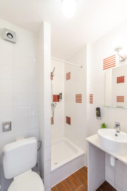 Koupelna v ubytování Hotel Barry