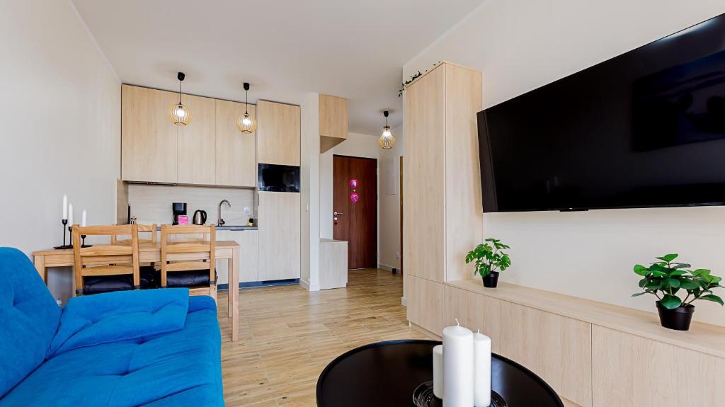 Кухня или мини-кухня в VacationClub - Baltic Waves Resort Apartament B308
