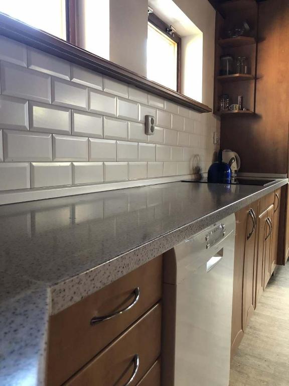 Kuchyň nebo kuchyňský kout v ubytování Chaloupka Krkonoše