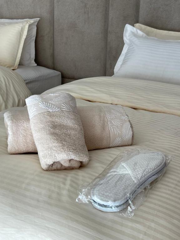 Postel nebo postele na pokoji v ubytování LUXURY APART TAGHAZOUT Bay