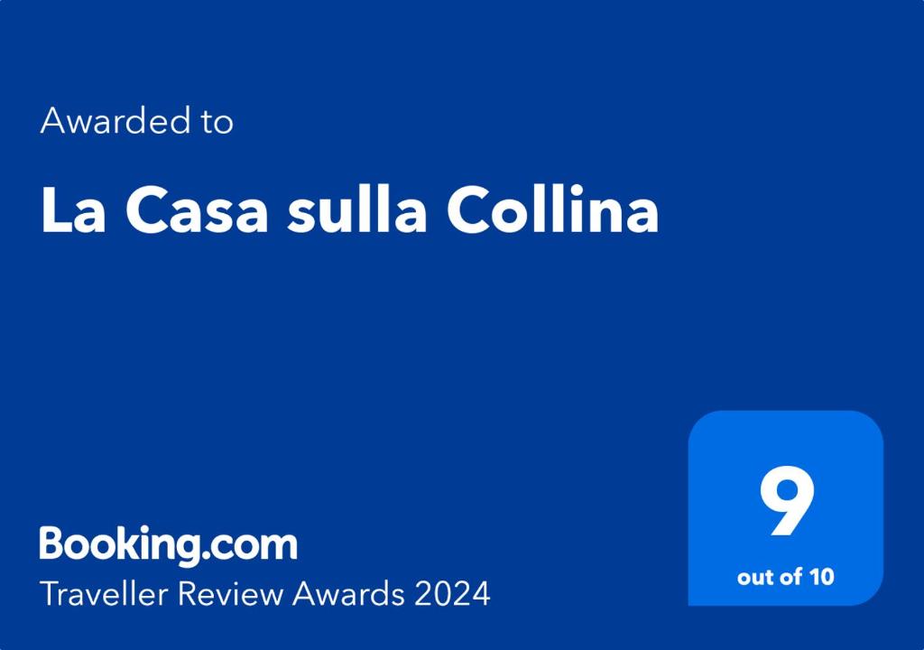 Certyfikat, podpis lub inny dokument wystawiony w obiekcie La Casa sulla Collina