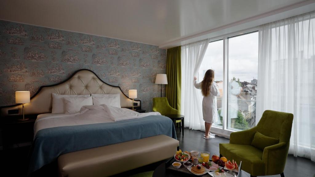 Postel nebo postele na pokoji v ubytování Thon Hotel Bristol Stephanie