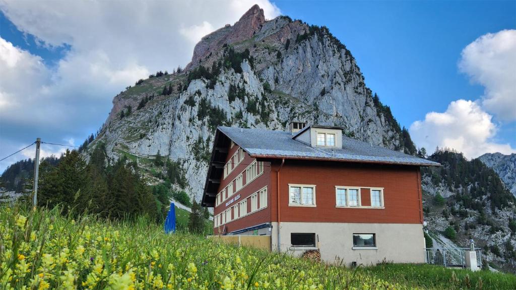 Nespecifikovaný výhled na hory nebo výhled na hory při pohledu z hotelu
