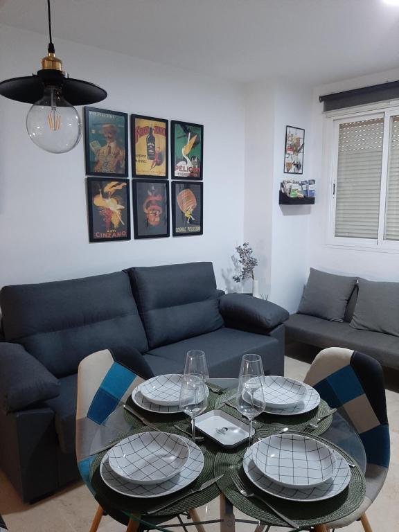 Posedenie v ubytovaní Selecta Apartamento con piscina en Calle Juzgado