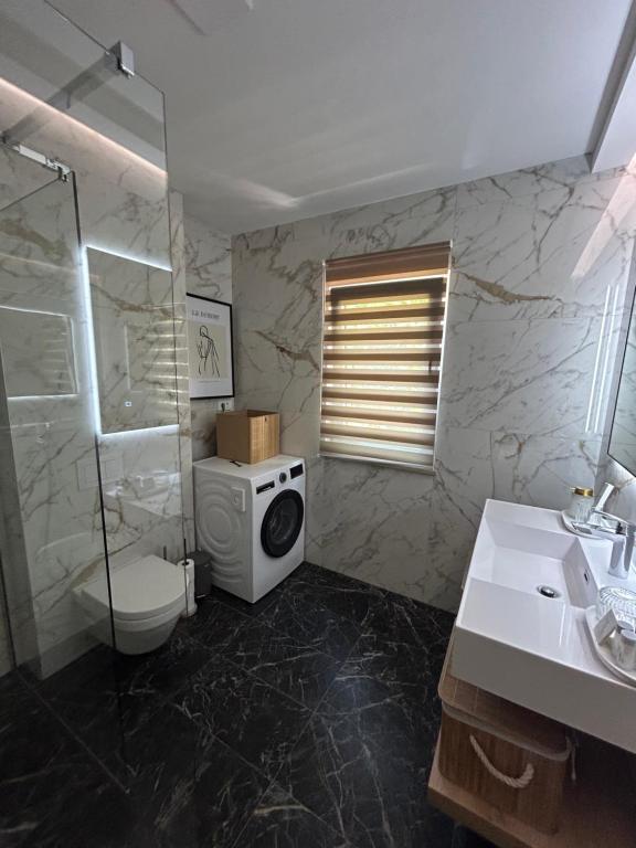 Koupelna v ubytování Delfa Luxe Suite