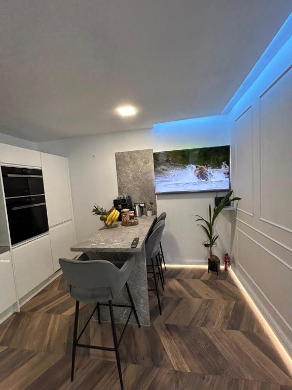 Kuchyň nebo kuchyňský kout v ubytování Delfa Luxe Suite