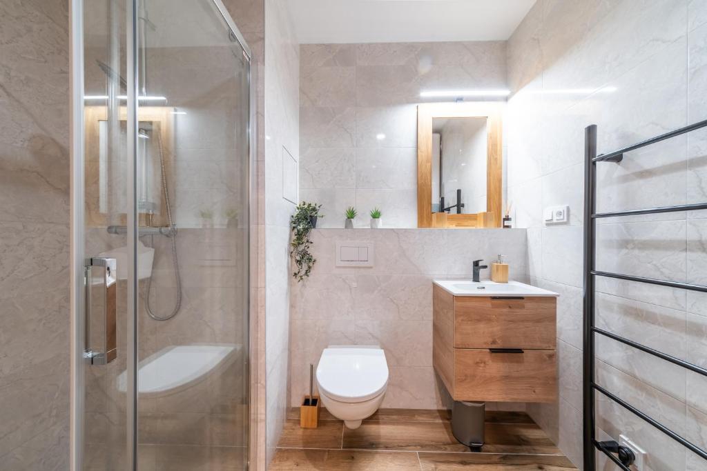Koupelna v ubytování Luxusní apartmány Domovjanka - VELKÁ STOLOVÁ a MALÁ STOLOVÁ