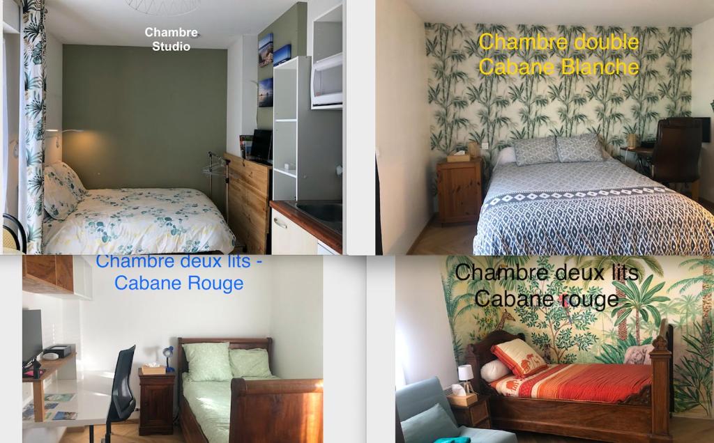 Postel nebo postele na pokoji v ubytování Chambre au coeur du Bassin