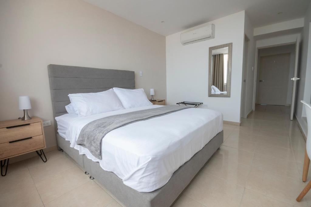Postel nebo postele na pokoji v ubytování Hotel Stil Cartagena