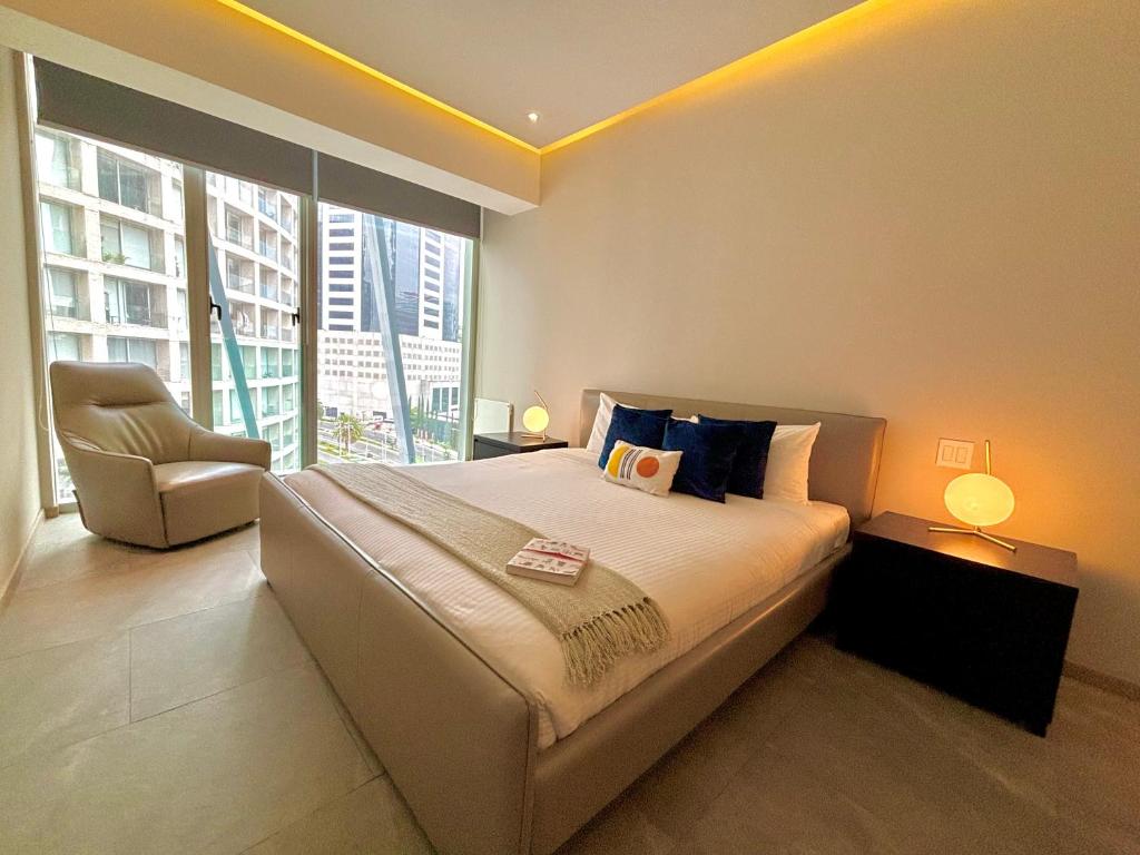 Cama ou camas em um quarto em Park Life Paradox Santa Fe