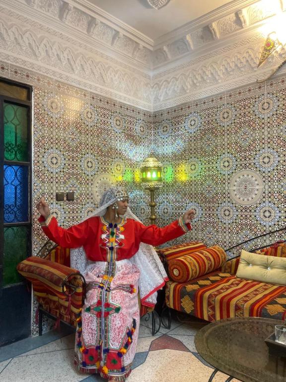 Posezení v ubytování Riad Dar Fadma