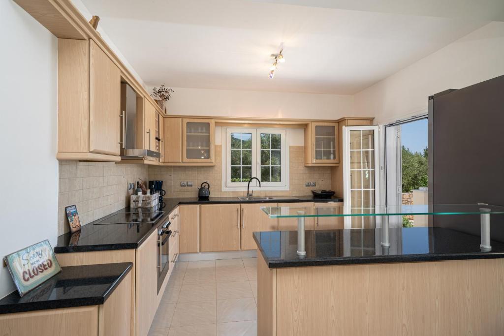Kuchyň nebo kuchyňský kout v ubytování Blue Villa
