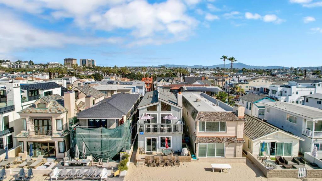 an aerial view of a city with houses at 3607 Seashore A & B in Newport Beach