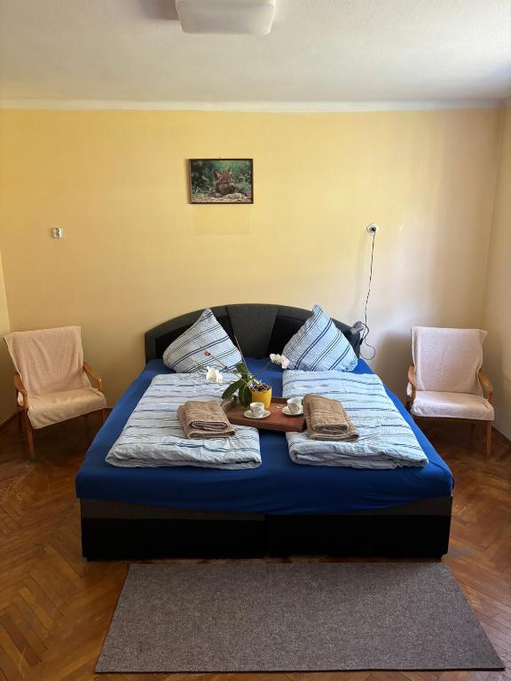 Postel nebo postele na pokoji v ubytování Chalupa u Mráze