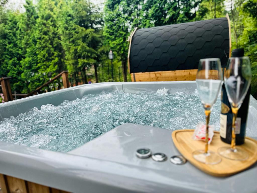 Fotografie z fotogalerie ubytování Apartament widokowy z balią jacuzzi i sauną na wyłączność - Sikorówka - Dobre Miejsce ve Visle