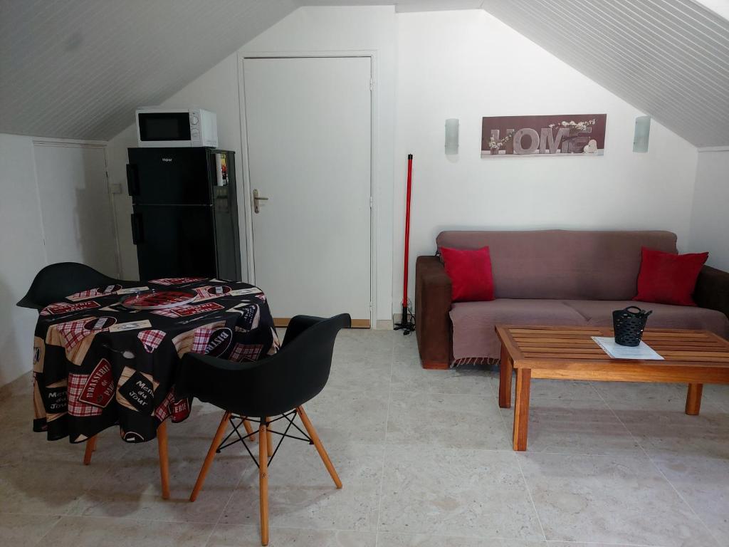 Posezení v ubytování Ti Cozy baie mahaut