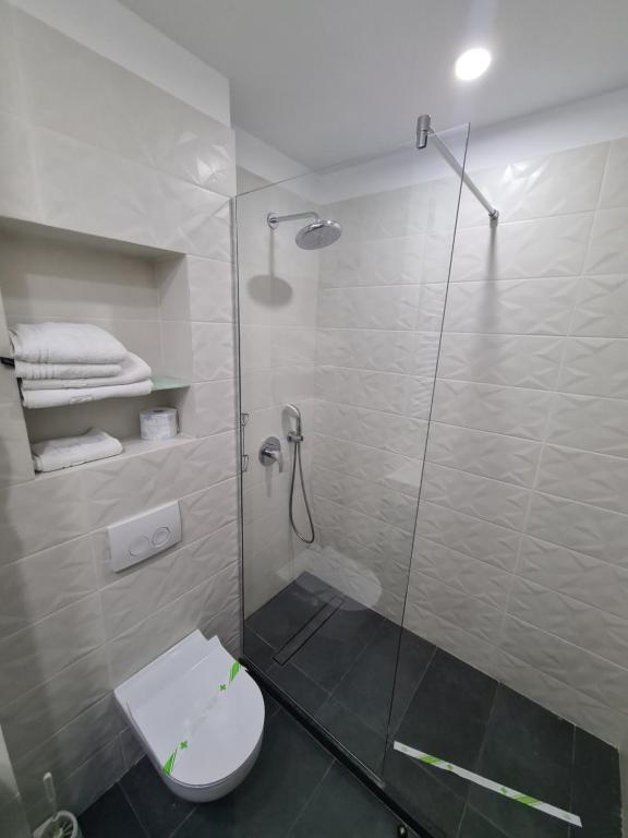 Koupelna v ubytování Hotel Comandor