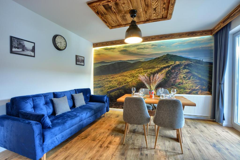 Posezení v ubytování 9 Apartament Ustrzyki Dolne