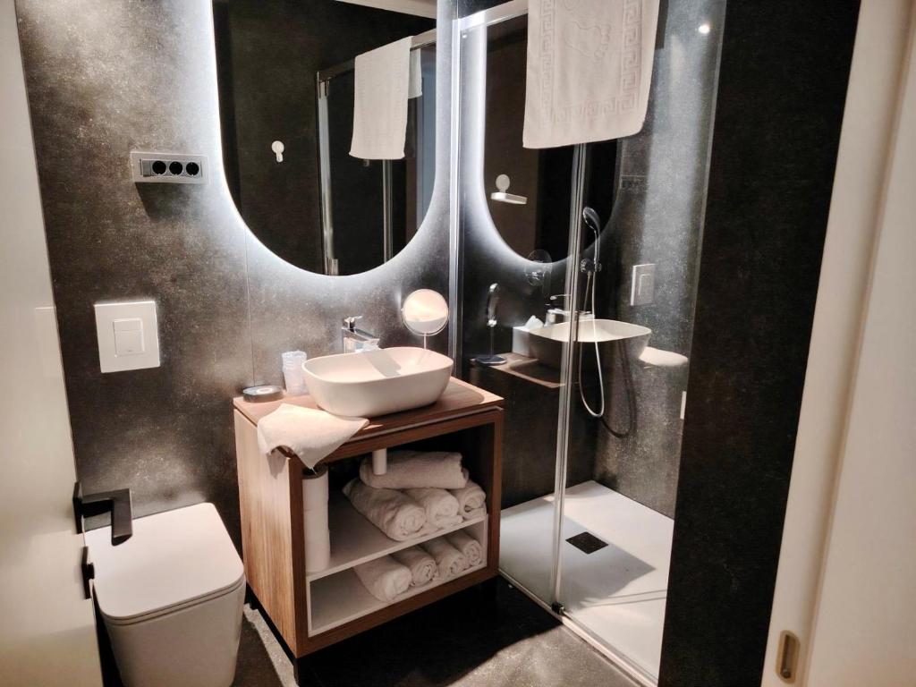 Koupelna v ubytování Boutique hotel ZBILJE