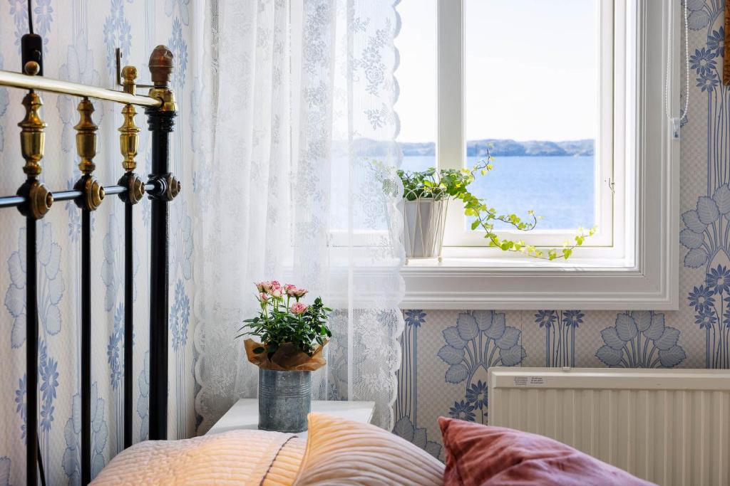 Postel nebo postele na pokoji v ubytování Strandvillan Hotell och Bed & Breakfast