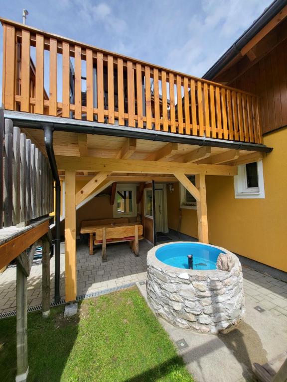 Balkón nebo terasa v ubytování Appartement Almzeit mit Infrarotkabine