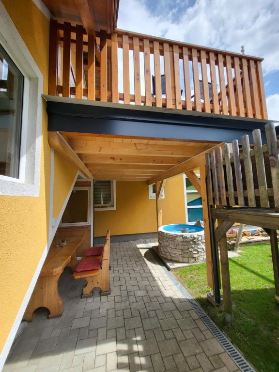 Balkón nebo terasa v ubytování Appartement Almzeit mit Infrarotkabine