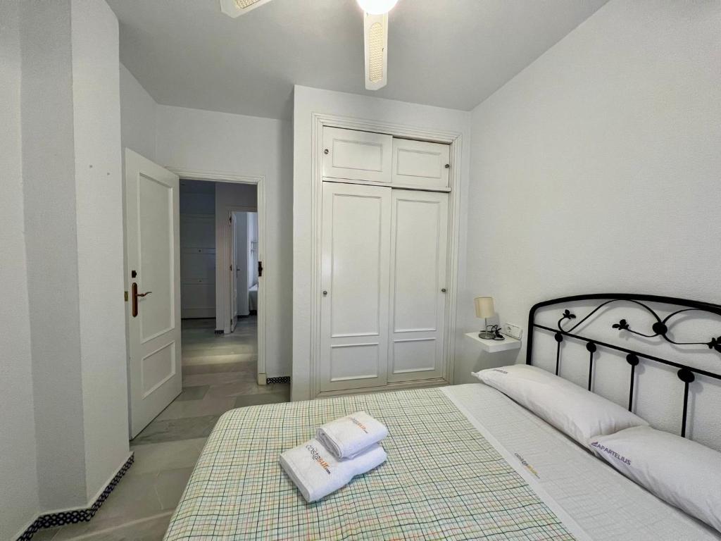 Postel nebo postele na pokoji v ubytování Apartamento Alextia La Barrosa