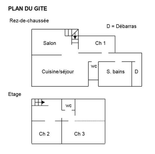 Plan piętra w obiekcie Chez l'antoinette