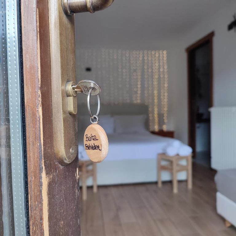 Postel nebo postele na pokoji v ubytování Rifugio Baita Belvedere