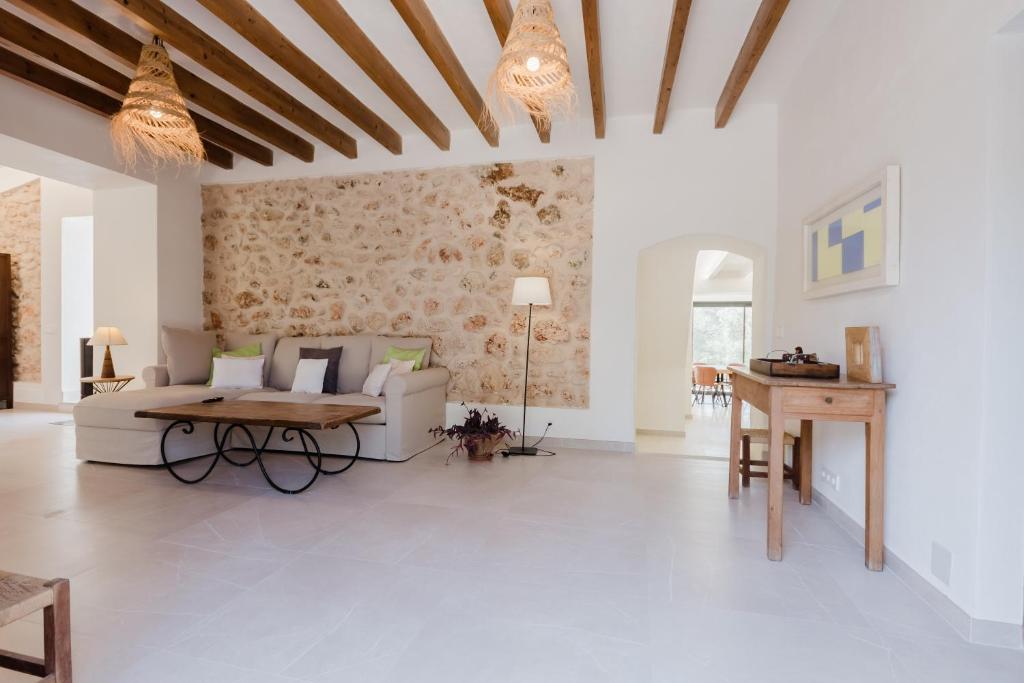 Posezení v ubytování Finca Cas Pomer