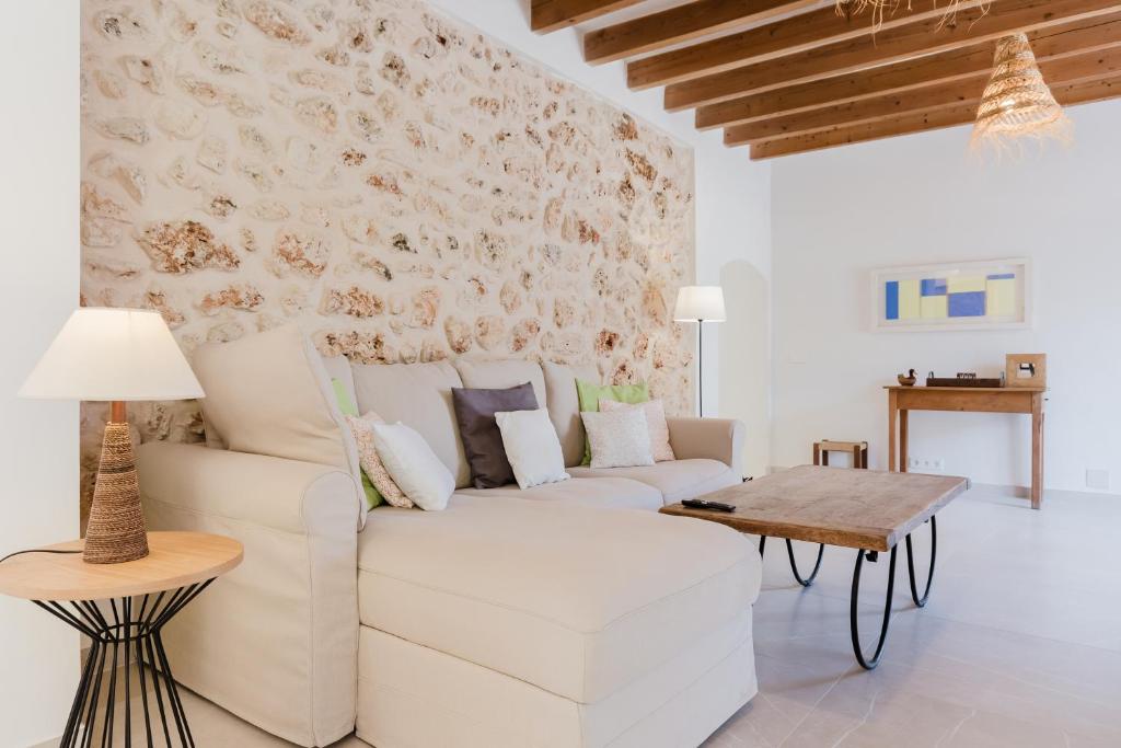 Posezení v ubytování Finca Cas Pomer