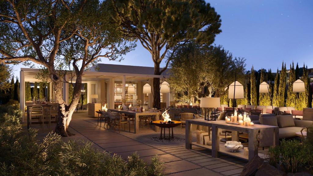 A garden outside Ikos Olivia